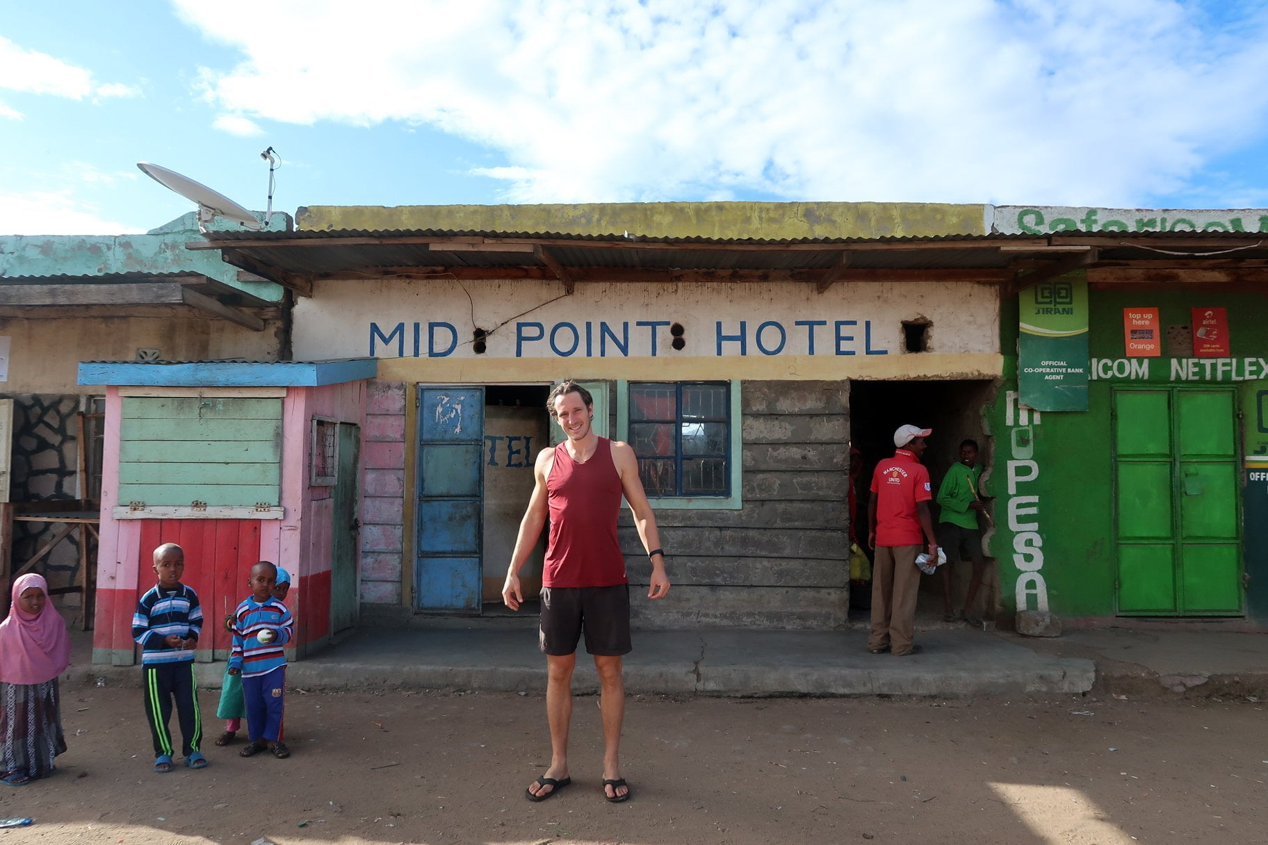 Standing out while backpacking in Kenya