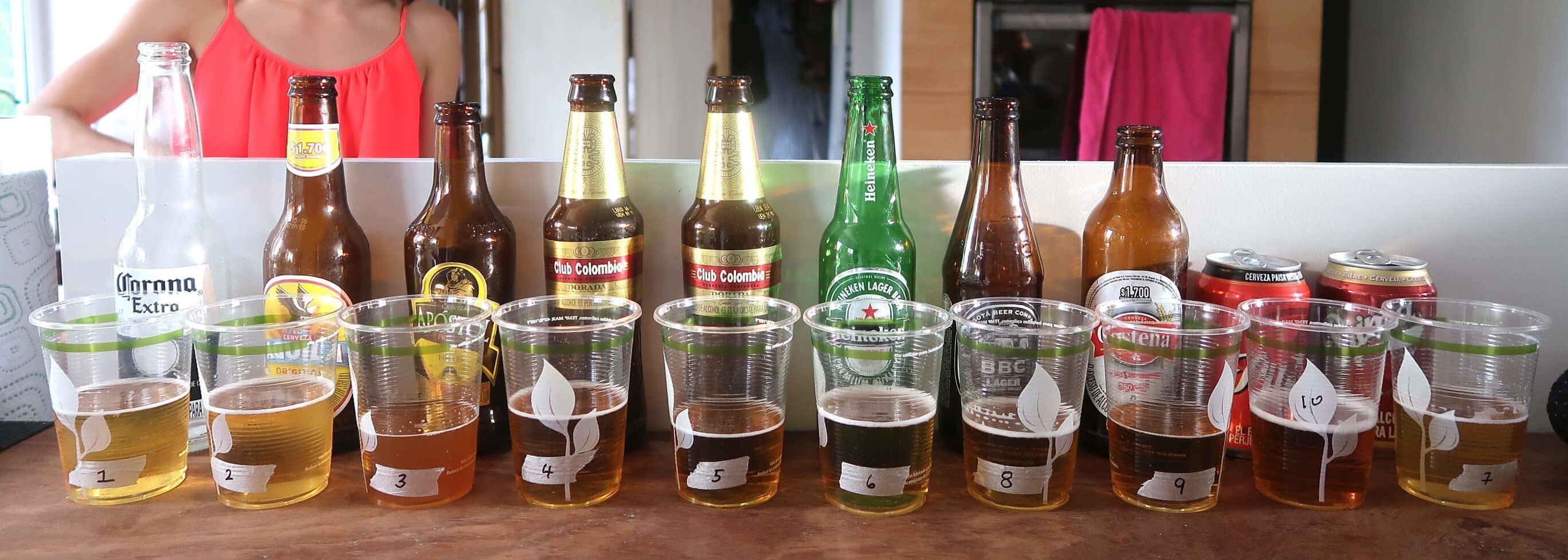 Colombian Beer Blind Taste Test Lineup