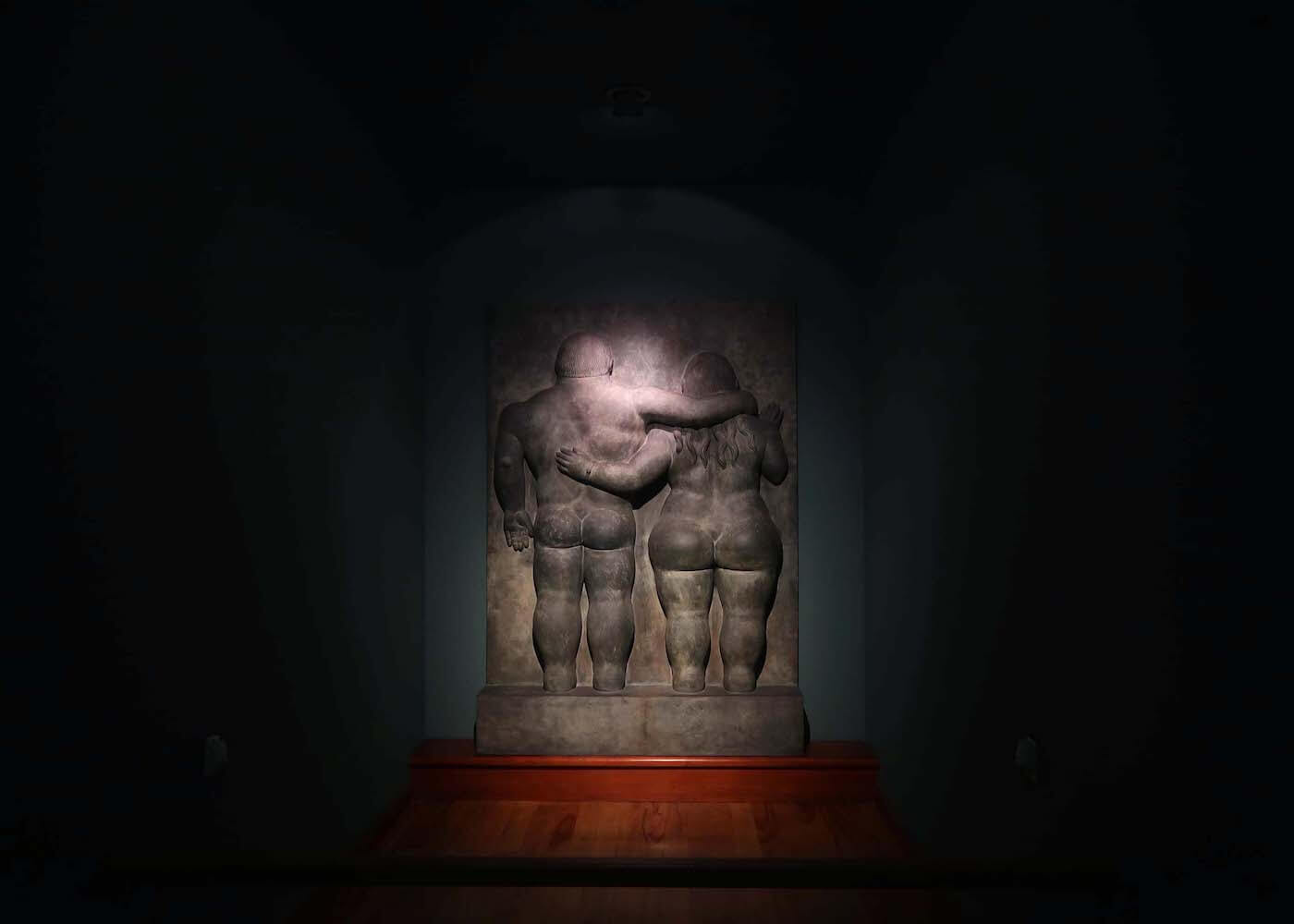 Artwork of a couple in the Botero Museum in Bogota