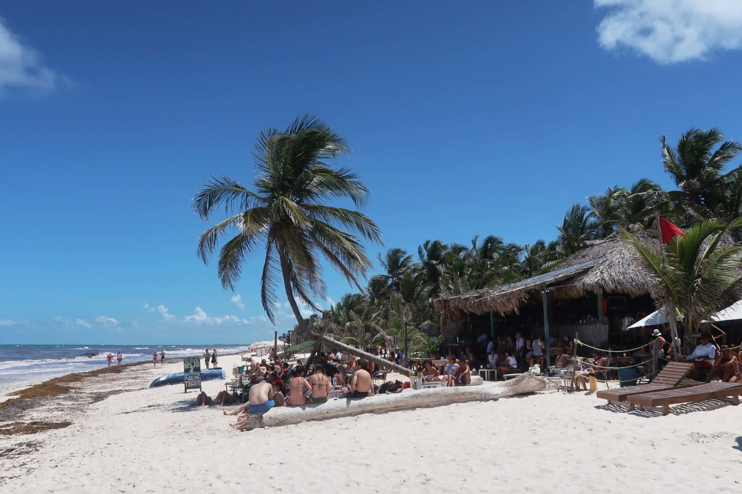 eufemia beach club view from beach in tulum mexico