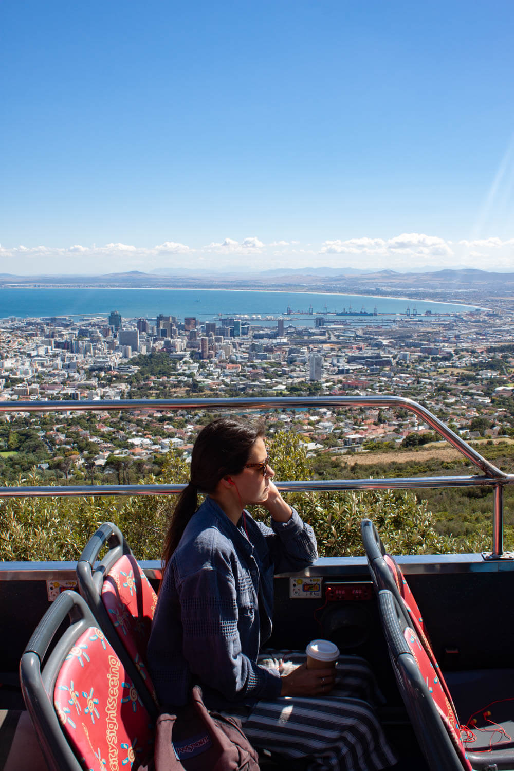 View of downtown Cape Town from the Table Mountain bus stop