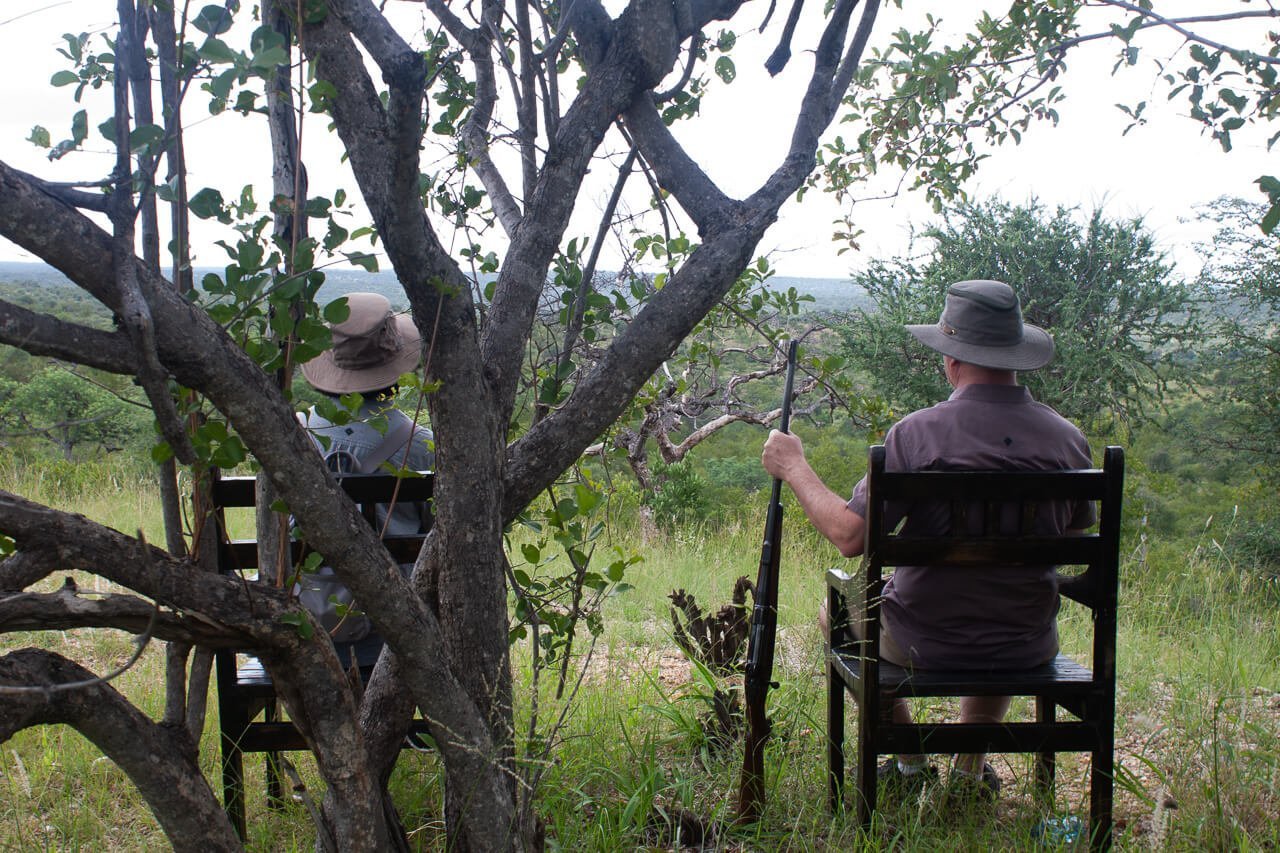 Kruger safari tips cover image of Kim's parents sitting outside