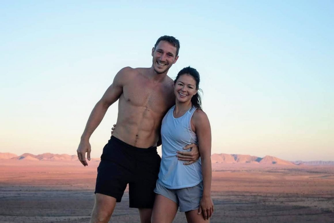 Chris and Kim looking fit in Namibia