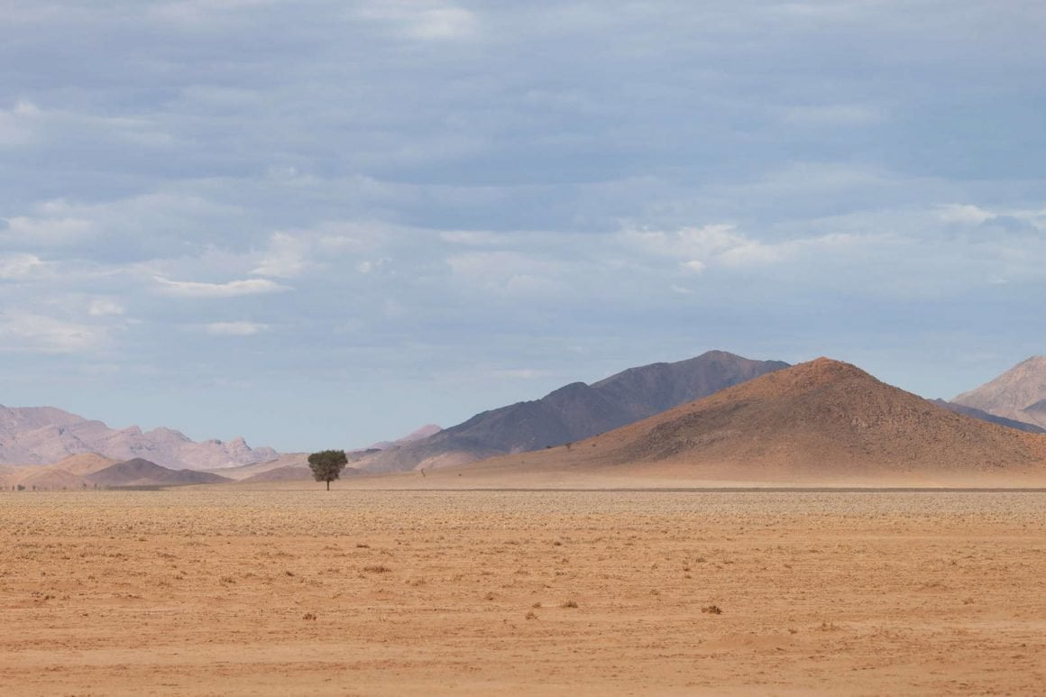 Arid landscape near Namibrand in Namibia