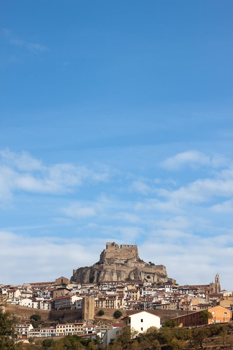View of Morella and its castle.